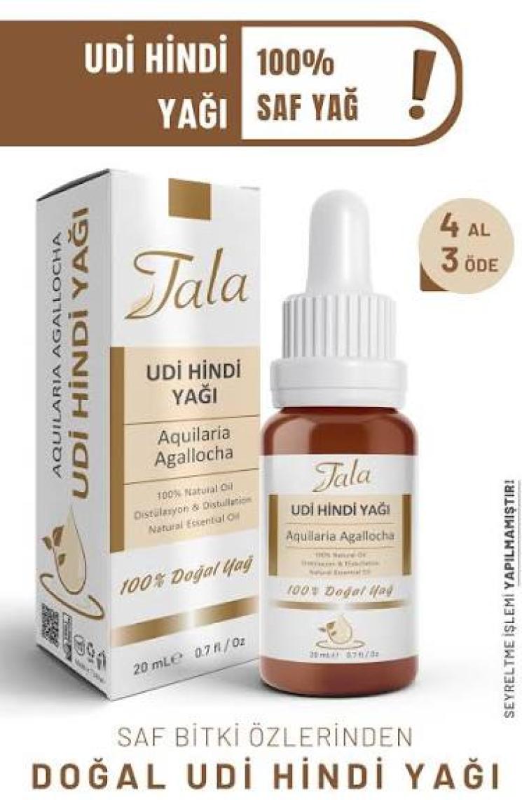 Tala U-Di Hindi Yağı Saf ve Doğal Soğuk Sıkım 20 Ml