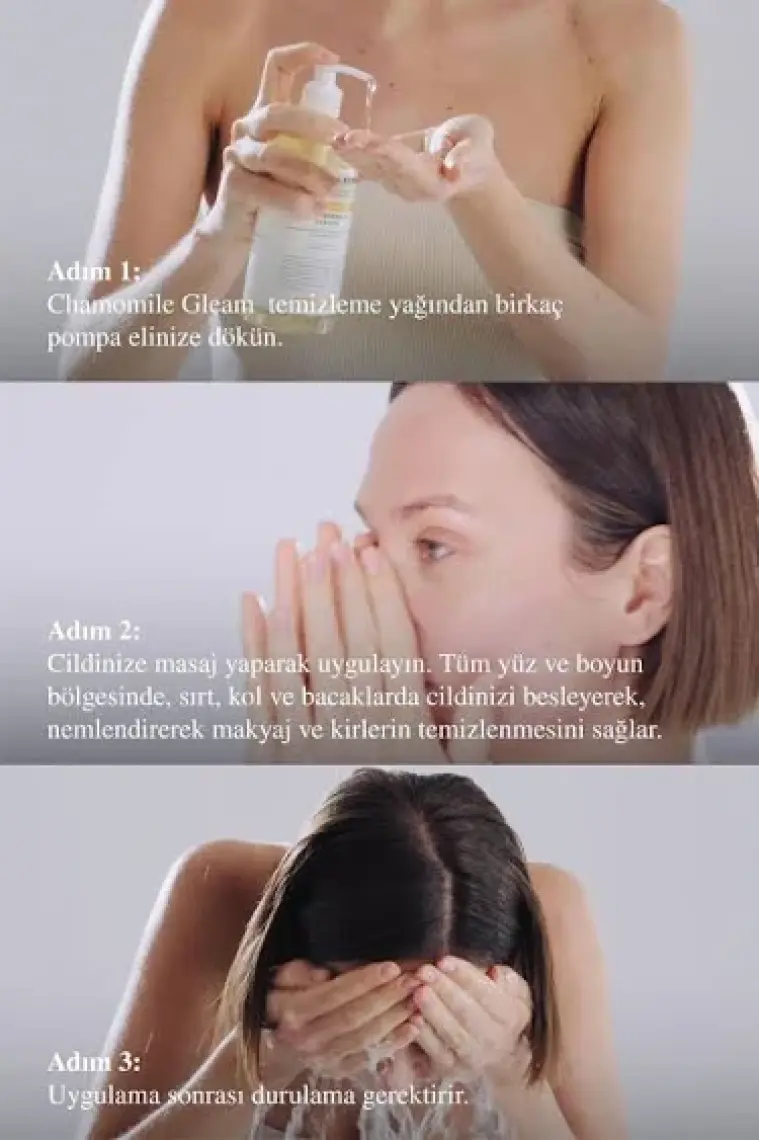 Clara Hygienics Chamomile Gleam Arındırıcı Yağ Bazlı Makyaj Temizleyici Vegan Yüz ve Vücut Temizleme Yağı 400 ml