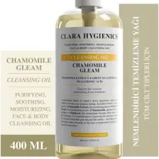 Clara Hygienics Chamomile Gleam Arındırıcı Yağ Bazlı Makyaj Temizleyici Vegan Yüz ve Vücut Temizleme Yağı 400 ml
