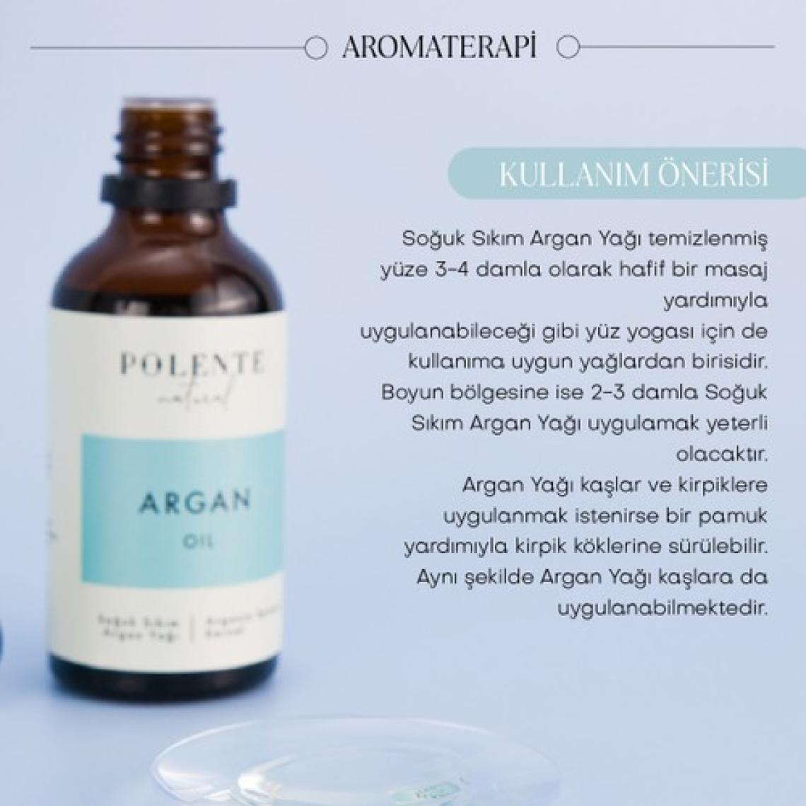 Polente Natural Argan Yağı - Soğuk Sıkım (50 ml)