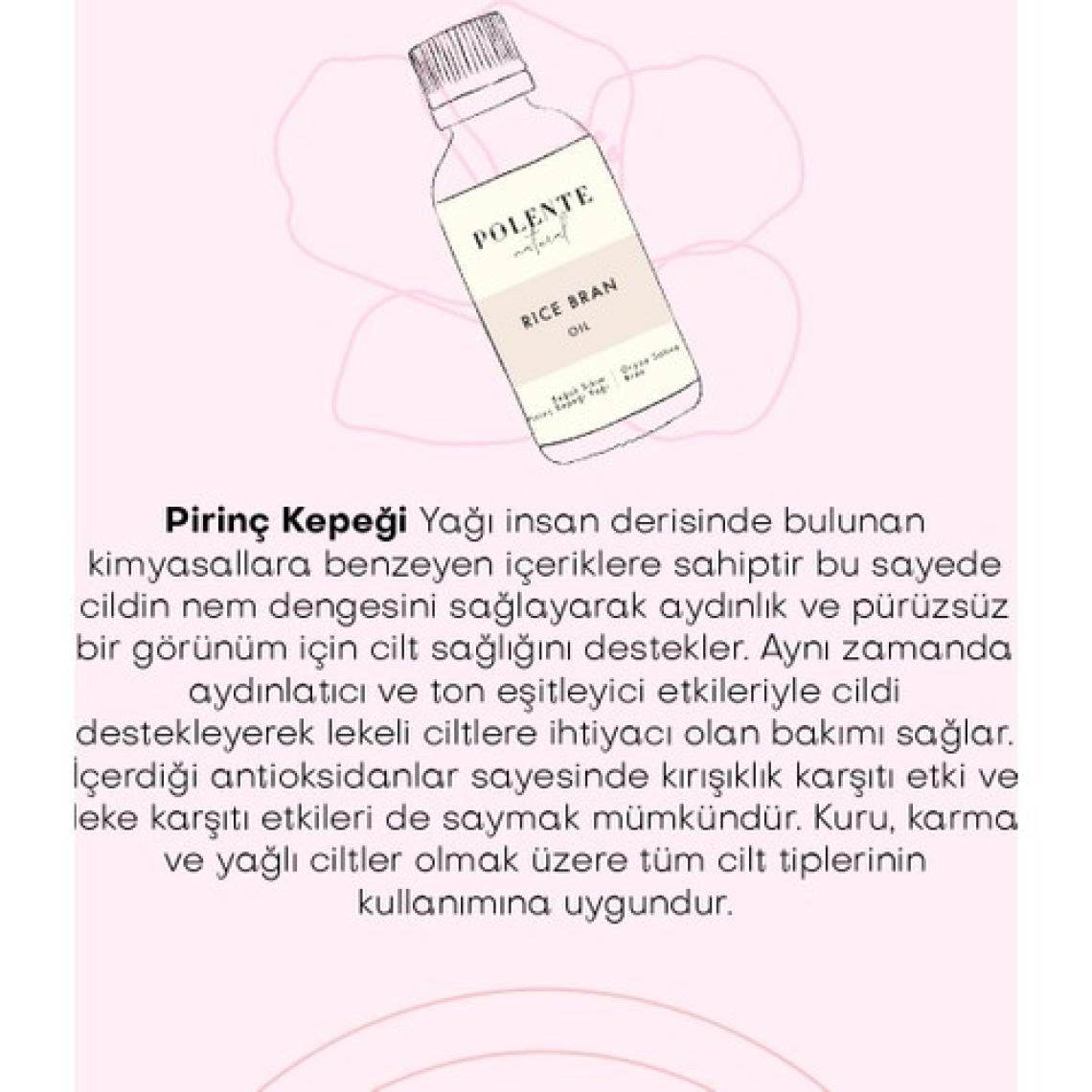 Polente Natural Pirinç Kepegi Yağı - Soğuk Sıkım (30 ml)