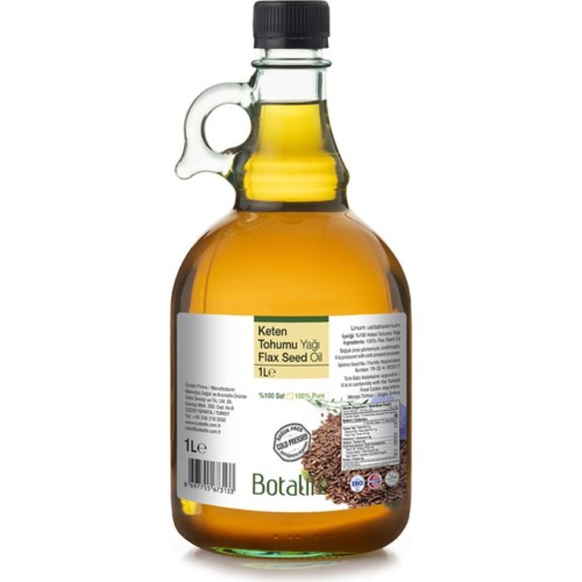 Botalife Saf Keten Tohumu Yağı 1 Litre Soğuk Press