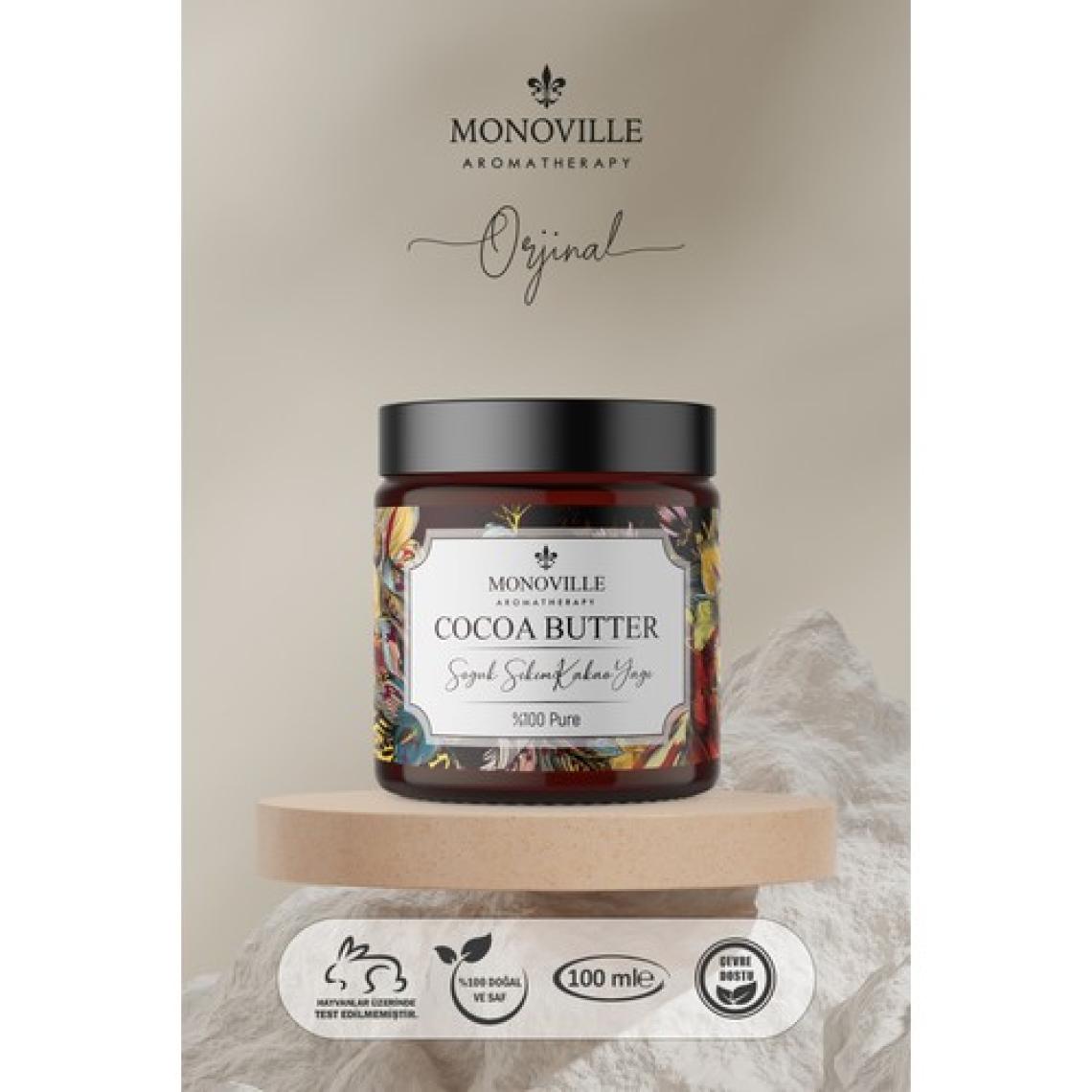Monoville Nemlendirici Kakao Yağı 100 ml Soğuk Sıkım %100 Saf Ve Doğal (CACAO BUTTER)