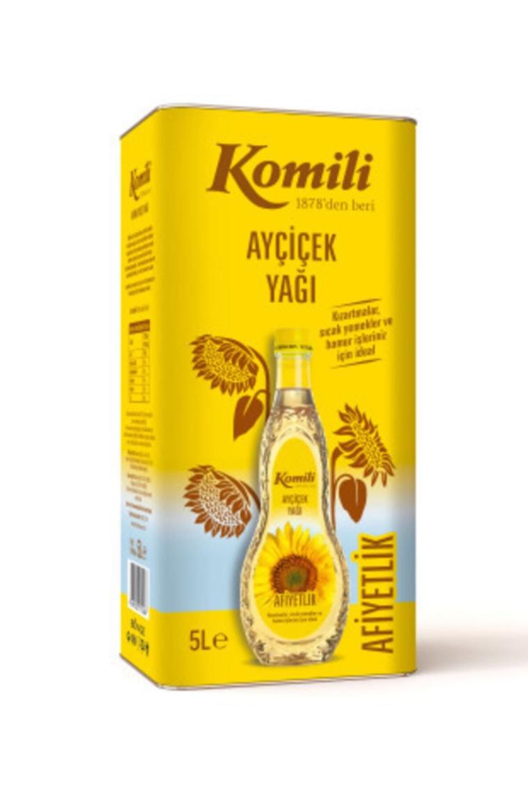 Komili Ayçiçek Yağı 5 lt Teneke