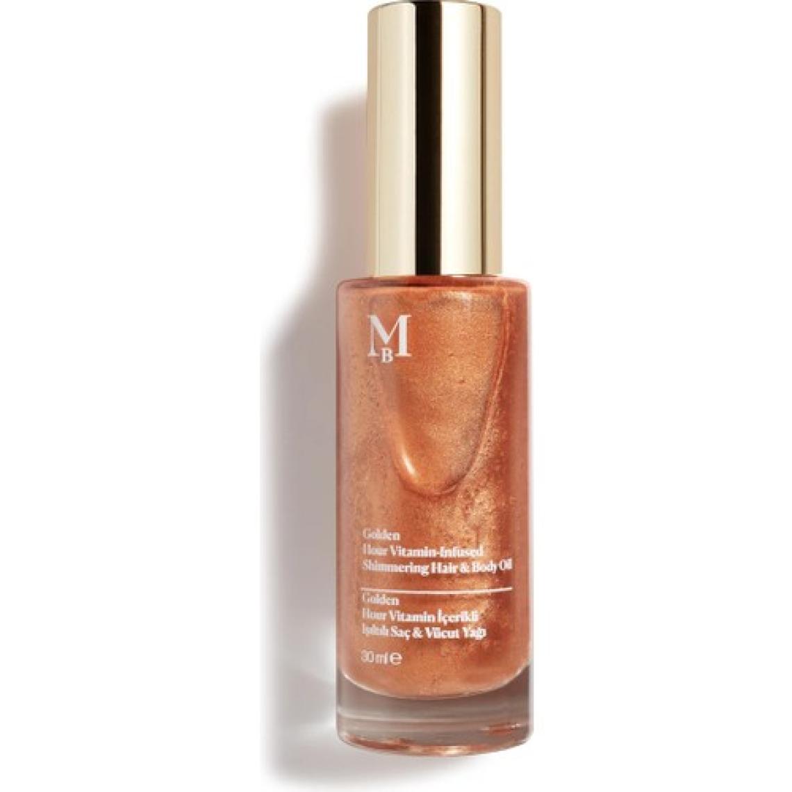 Misbahçe Golden Hour Vitamin İçerikli Işıltılı Saç ve Vücut Yağı Vanilya 30 ml