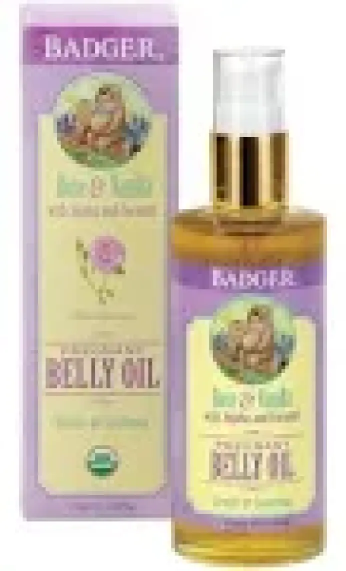 Badger Balm Belly Oil 118 ml Hamilelik Öncesi ve Sonrası İçin Karın Çevresi Nemlendirici Yağ