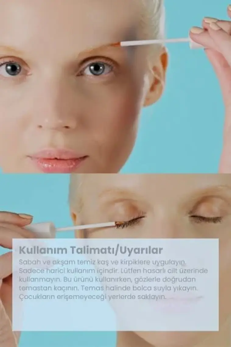 Kaş Kirpik Güçlendirici Serum 3ml – Su Bazlı Besleyici Dolgunlaştırıcı Vegan (%1 BİOTİN- %1 PEPTİT)
