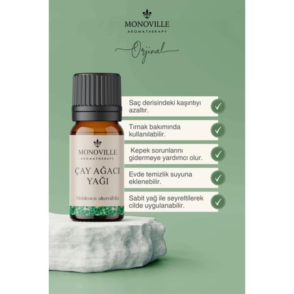 Monoville Nioli Yağı 10 ml, Lavanta Yağı 10 ml, Çay Ağacı Yağı 10 ml 3'lü Set %100 Saf Ve Doğal 3x10 ml