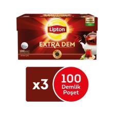 Extra Dem Demlik Poşet Çay 100'lü X 3 Adet
