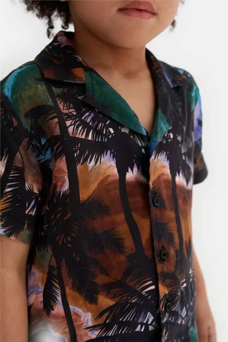 Nebbati  Erkek Çocuk Desenli Gömlek 23SS0NB3603