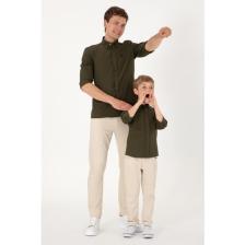 U.s. Polo Assn. Erkek Çocuk Koyu Haki Gömlek Basic 50306584-VR111