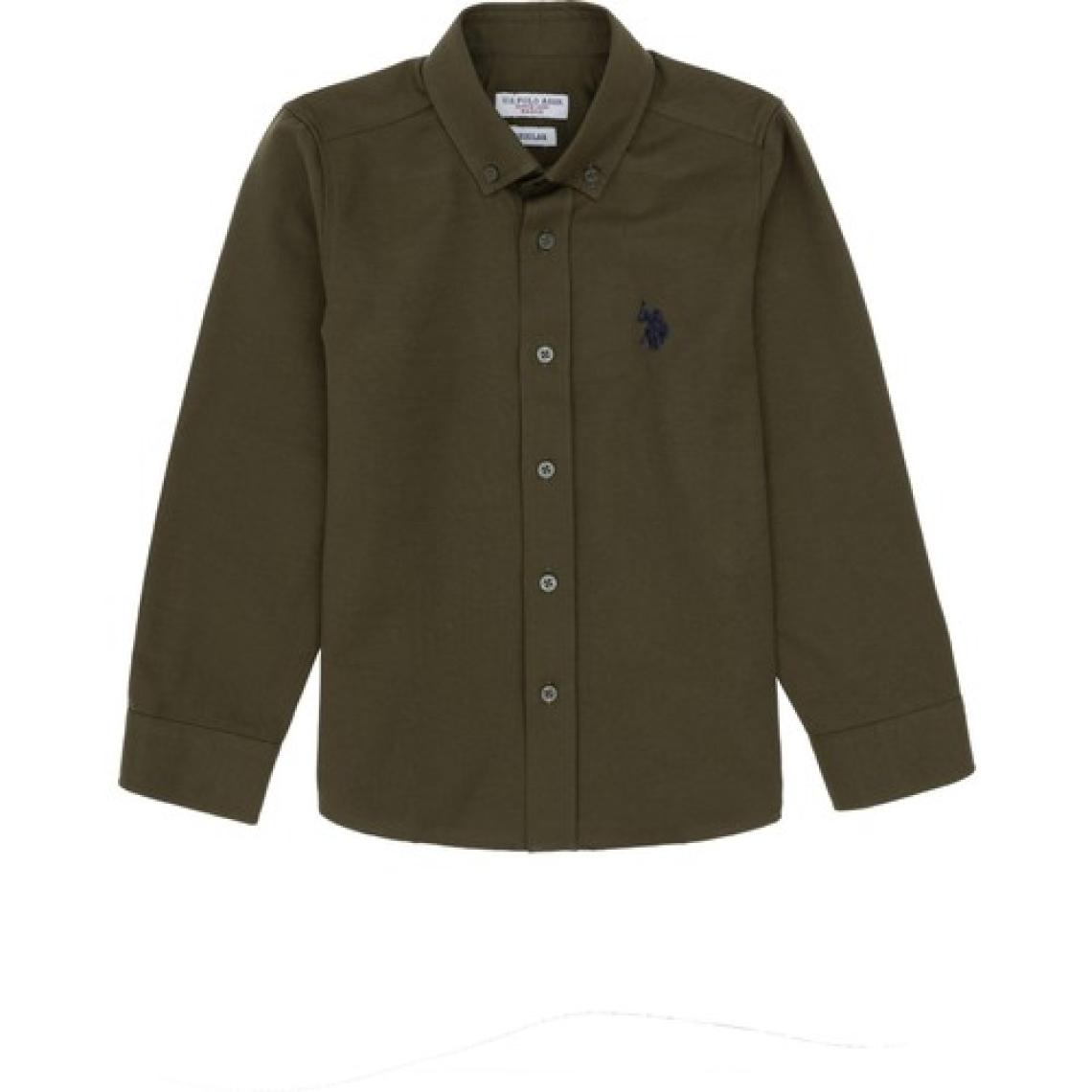 U.s. Polo Assn. Erkek Çocuk Koyu Haki Gömlek Basic 50306584-VR111