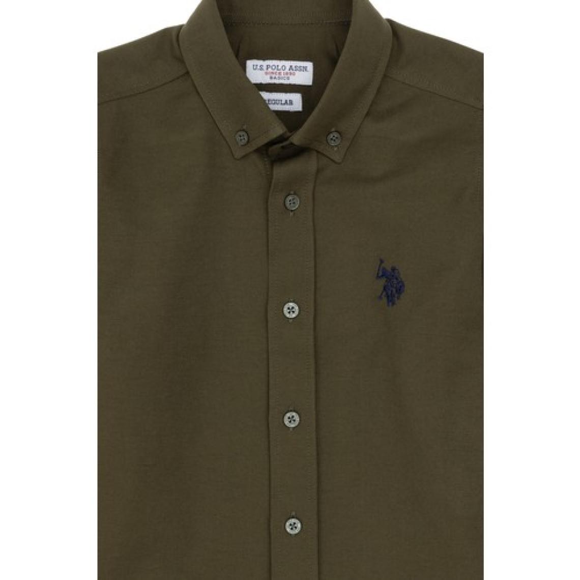 U.s. Polo Assn. Erkek Çocuk Koyu Haki Gömlek Basic 50306584-VR111
