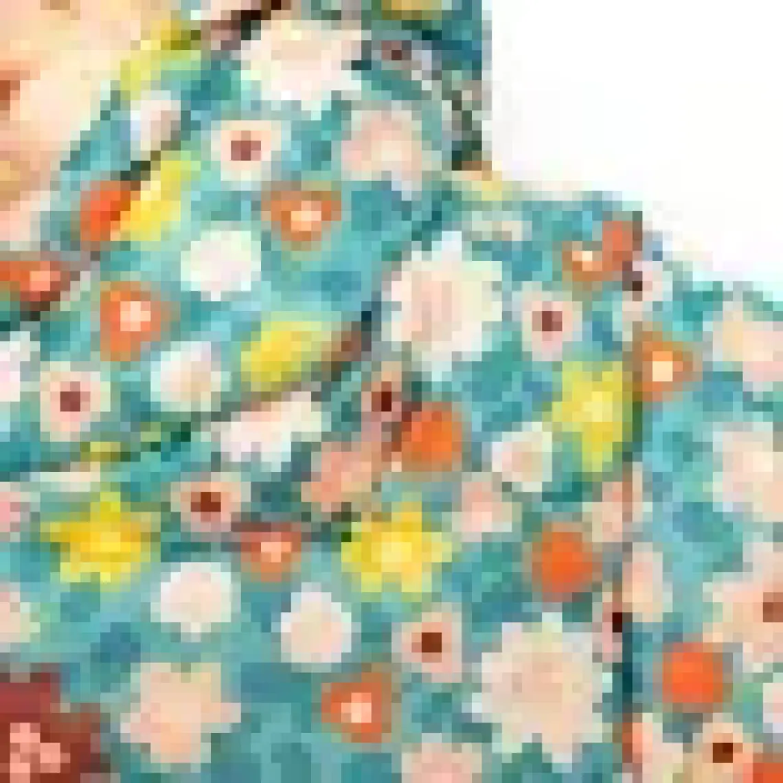HelloBaby Basic Çiçek Baskılı Kulaklı Kapüşonlu Mont Kız Bebek