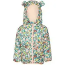 HelloBaby Basic Çiçek Baskılı Kulaklı Kapüşonlu Mont Kız Bebek