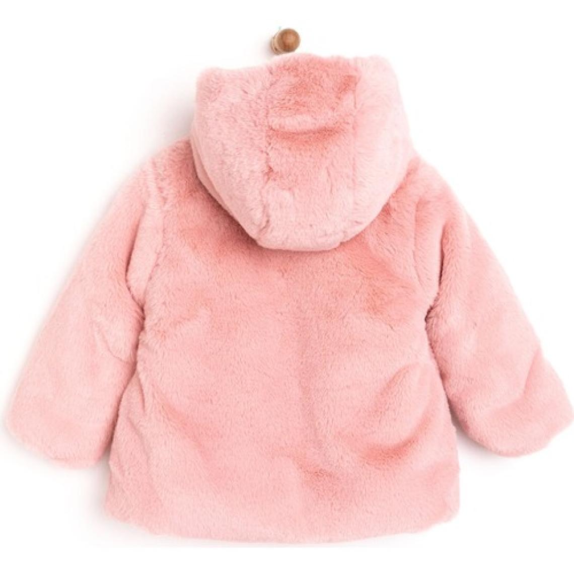 Midimod Basic Kapüşonlu Peluş Mont Kız Bebek