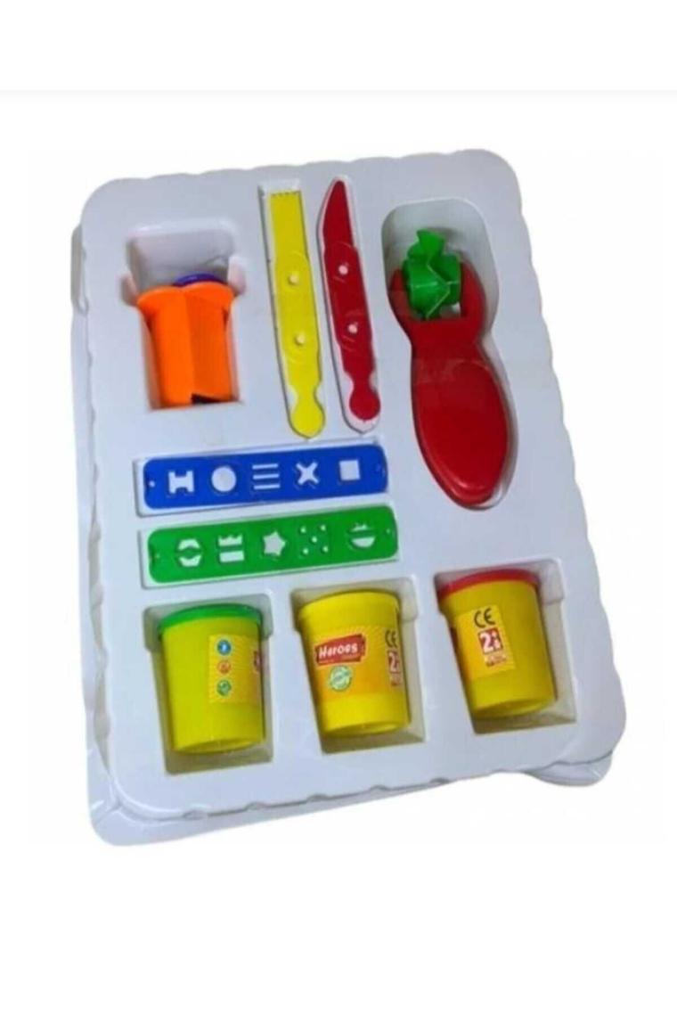 Oyun Hamuru Seti 9 Parça 3 Hamur 6 Şekillendirici