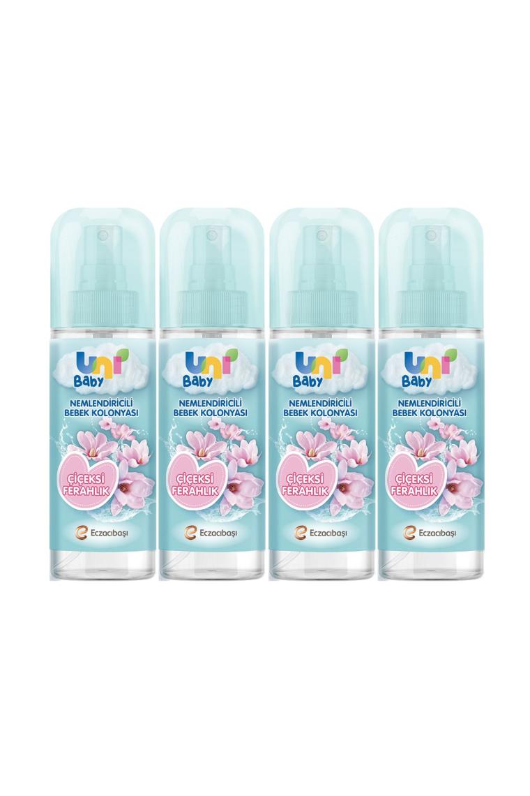 Uni Baby Bebek Kolonyası 150ML Nemlendiricili/çiçeksi Ferahlık (4 Lü Set)