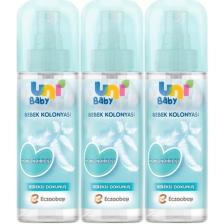 Uni Baby Bebek Kolonyası 150 ml Nemlendiricili/bebeksi Dokunuş (3 Lü Set)