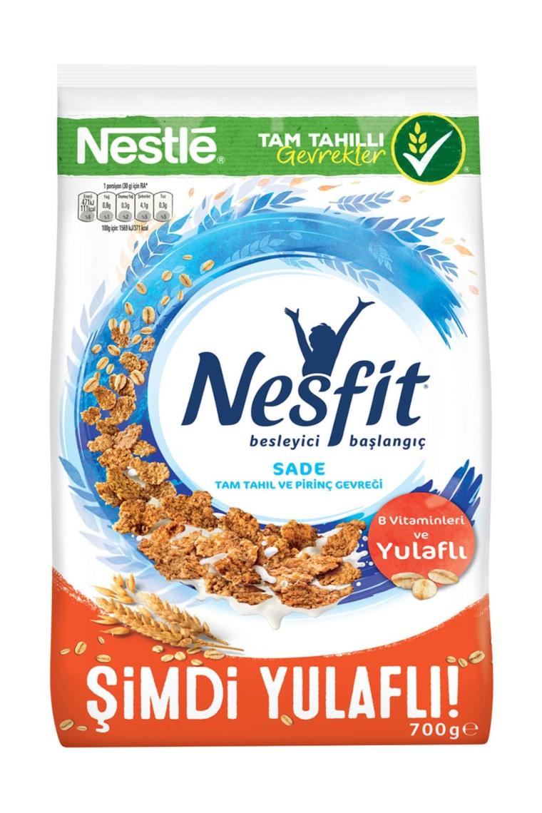 Nesfit Sade Tam Tahıl Ve Pirinç Gevreği 700 Gr
