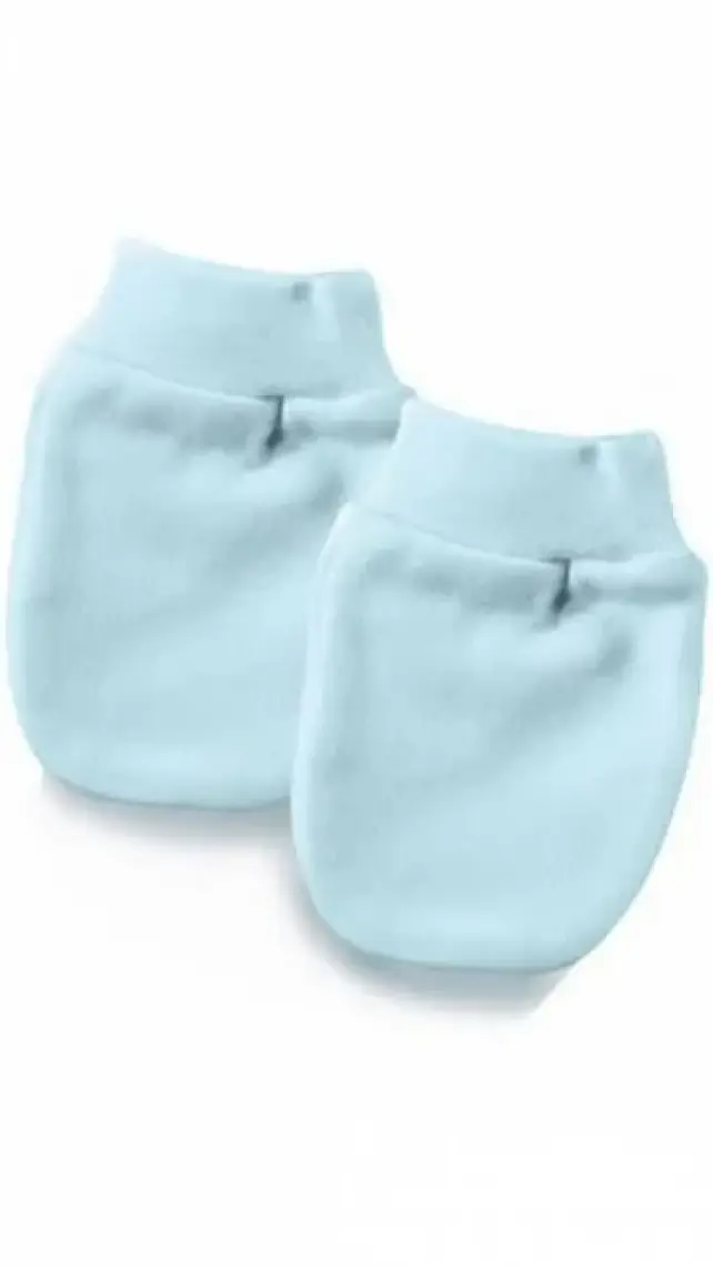 Baby Jem  Yenidoğan Bebek Eldiveni Gri Ribanalı