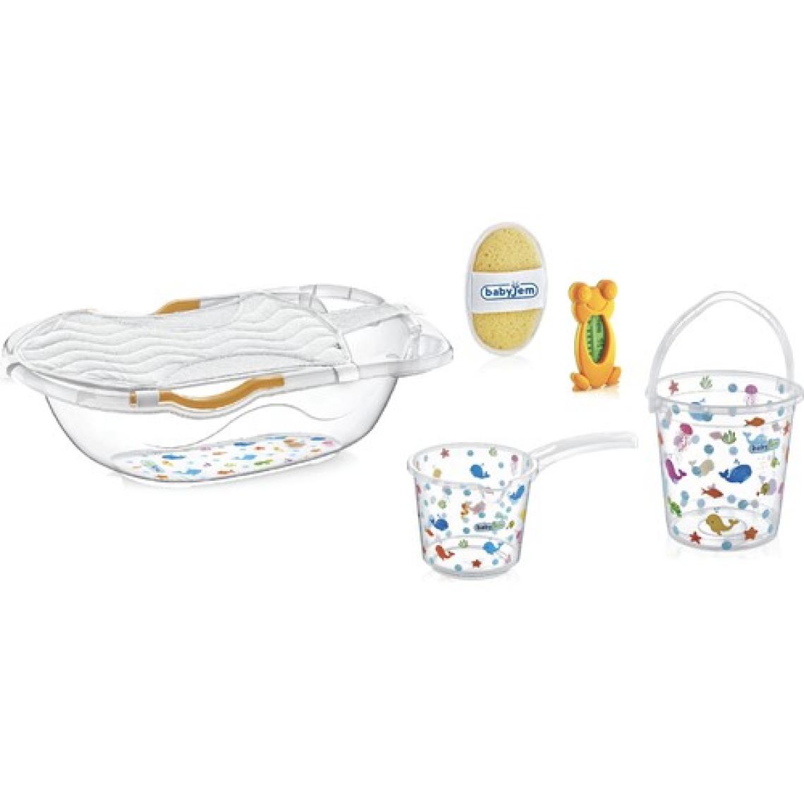 Babyjem 540 6 Parça Termometreli Beyaz Bebek Banyo Seti