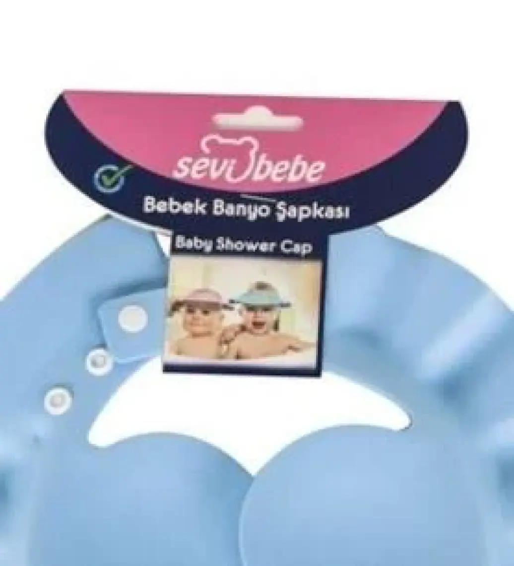 Sevi Bebe Bebek Banyo Şapkası ART-111 Mavi