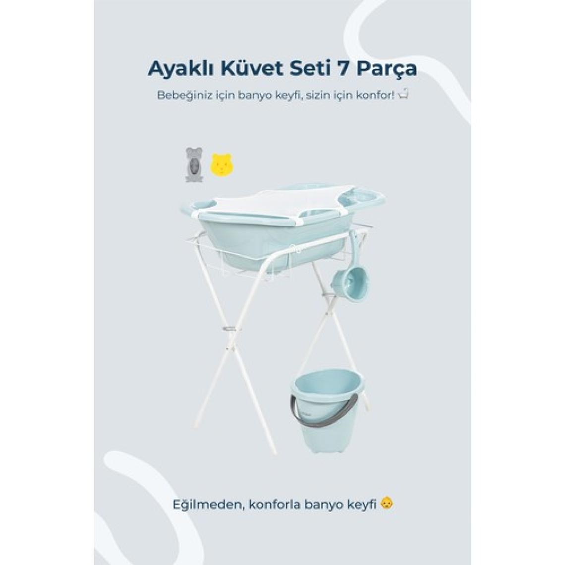 Babyjem Ayaklı Banyo Seti Mavi