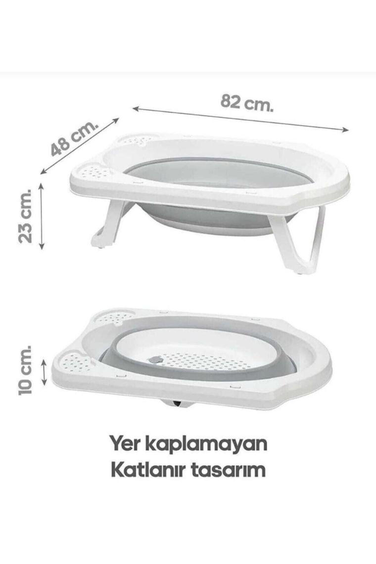 Free Bebek 6'lı Bebek Küvet Set (Fileli) cm - 6 Parça Bebe Seti Katlanır