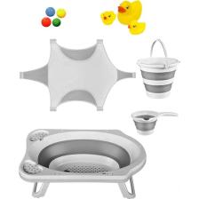 Free Baby  Katlanır Küvet Bebek Yıkama Banyo Seti 6 Parça