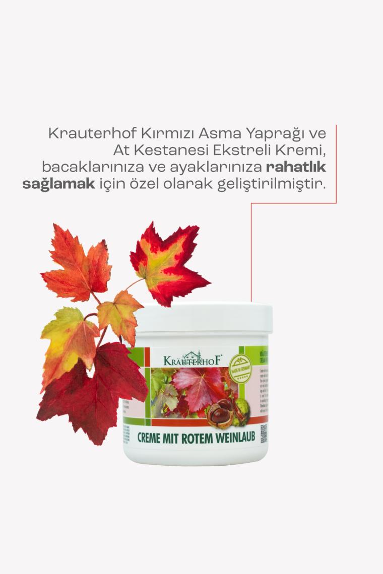 Krauterhof Kırmızı Asma Yaprağı Bacak Kremi 250 ml