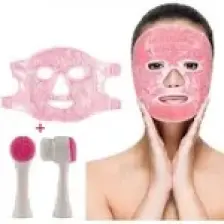 Epilons Jel Buz Paketi Yüz Maskesi Yastık Kozmetik Maske + Çift Taraflı Cilt Fırçası