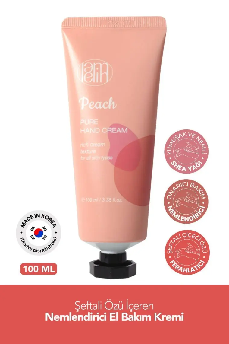 Lamelin Şeftali Özü Içeren Nemlendirici El Bakım Kremi Lamelin Pure Hand Peach Cream 100 ml