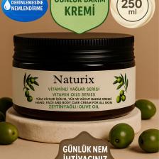 Naturix Vitaminli Yağlar Serisi Zeytinyağlı Özlü El Yüz Vücut Kremi 250 ml Yoğun Nem Terapisi