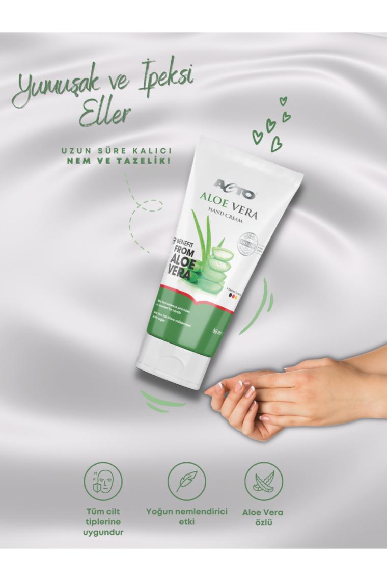 ® Aloe Vera Hand Cream 50 ml | Aloe Vera Özlü El Bakım Kremi | Yeni Formül