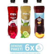 Hibiskus& Cool Lime & Şeftali Soğuk Çay Deneme Paketi Şekersiz & Kalorisiz 6 Adet X 1 Litre