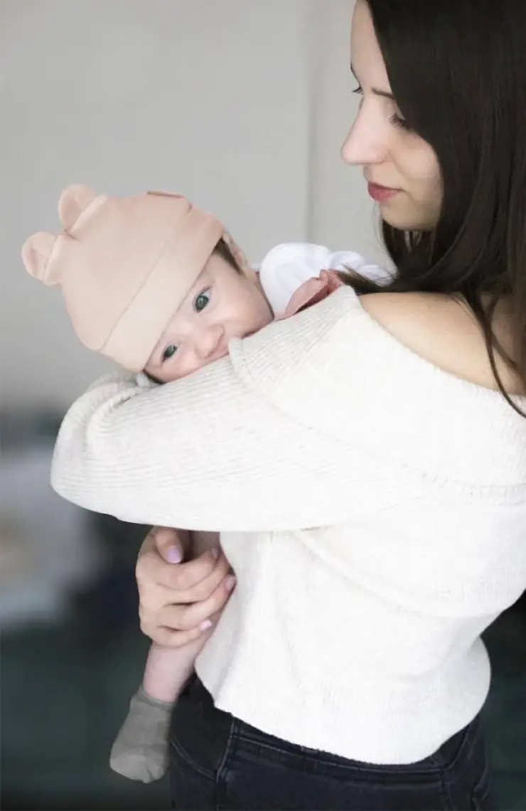 Babyjem Yenidoğan Bebe Şapka Kulaklı Mavi