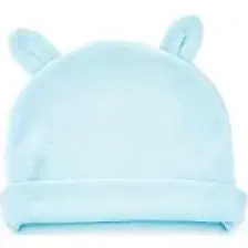 Babyjem Yenidoğan Bebe Şapka Kulaklı Mavi