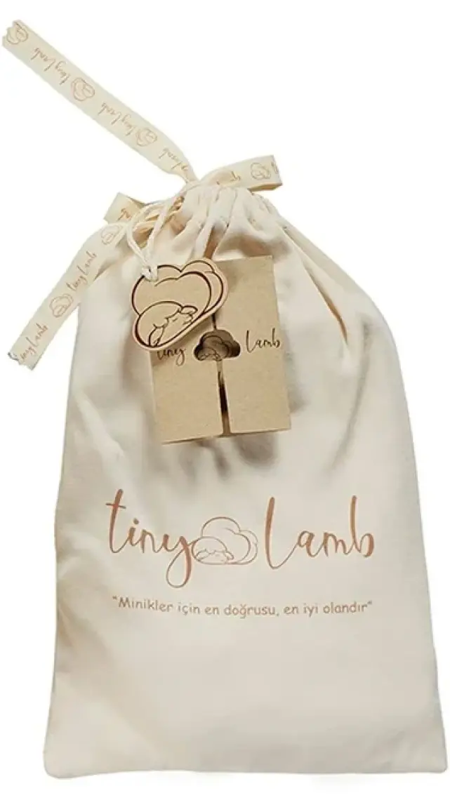 Tiny Lamb Gleno Bebek Şapkası Krem 2 Adet %100 Pamuk Bere