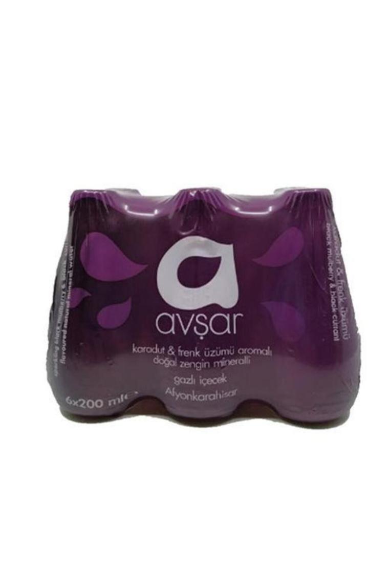 Avşar Karadut & Frenk Üzümü Aromalı Maden Suyu 6x200 ml