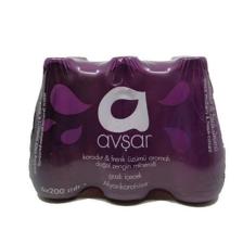 Avşar Karadut &amp; Frenk Üzümü Aromalı Maden Suyu 6x200 ml
