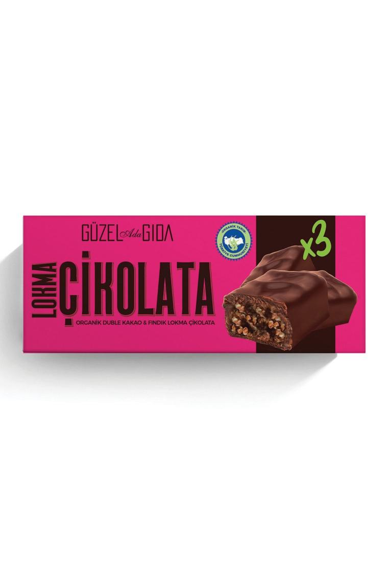 Lokma Çikolata Duble Kakao Fındık Vegan Bar 35 Gr Organik Glutensiz