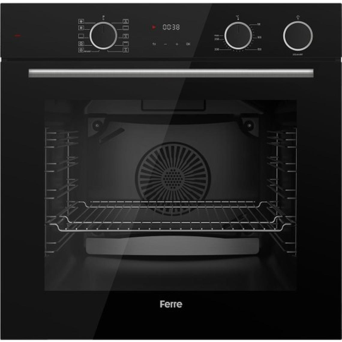 Ferre XE64CS Steamart&fryart Serisi Buharlı Pişirme Siyah Ankastre Fırın (0+10 Konum)