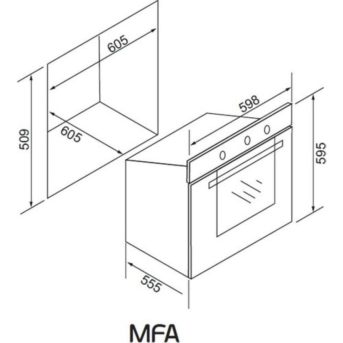 Alveus Mfa 614 Tımerlı Siyah Ankastre Fırın