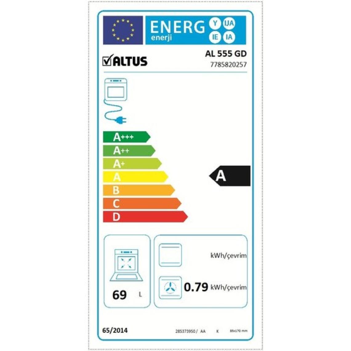 Altus AL 555 GD A Enerji Sınıfı 65 Lt Tamboy Fırın-Doğalgaz