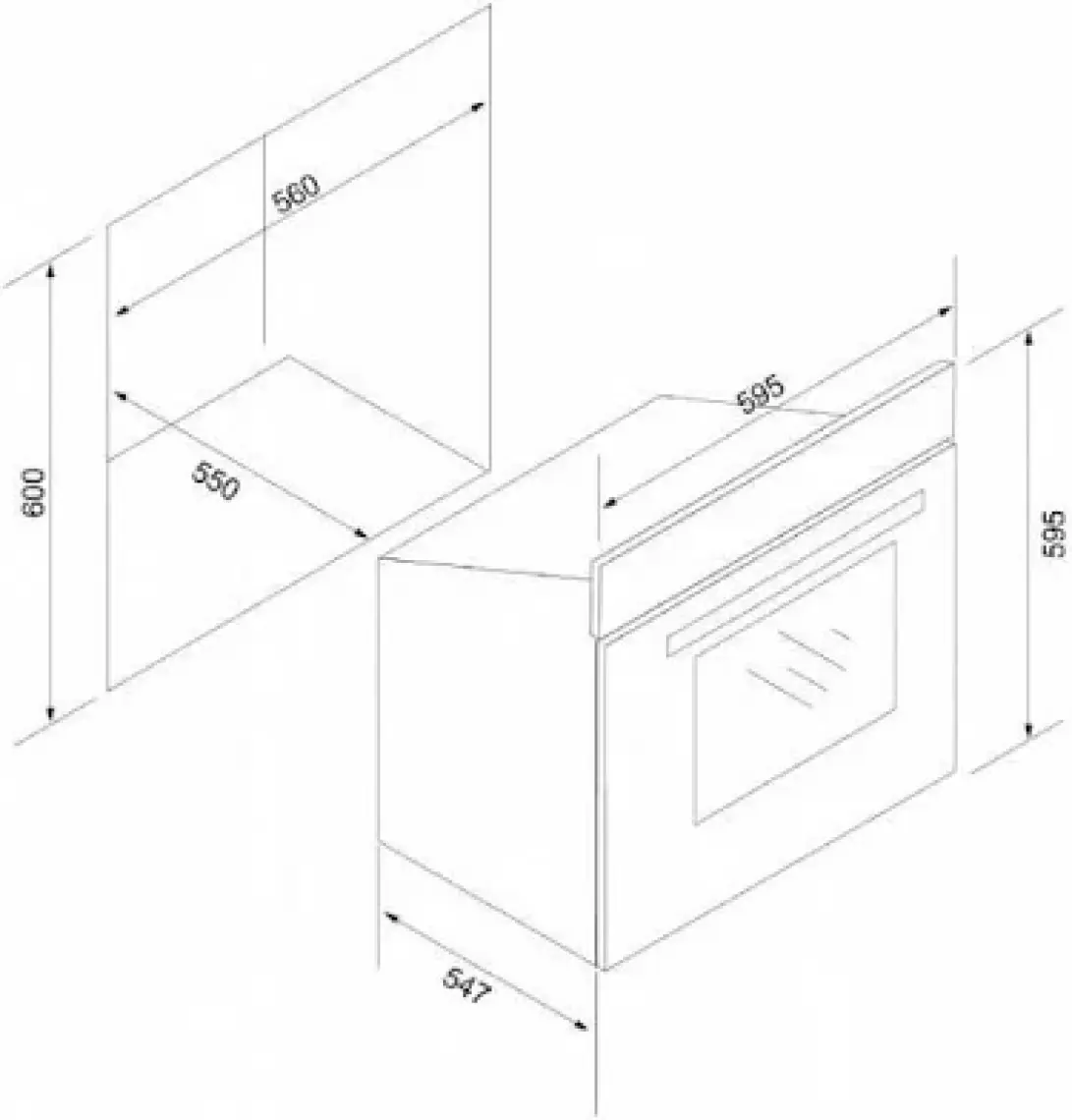Esty AEF6603B01 Ankastre Fırın, Siyah