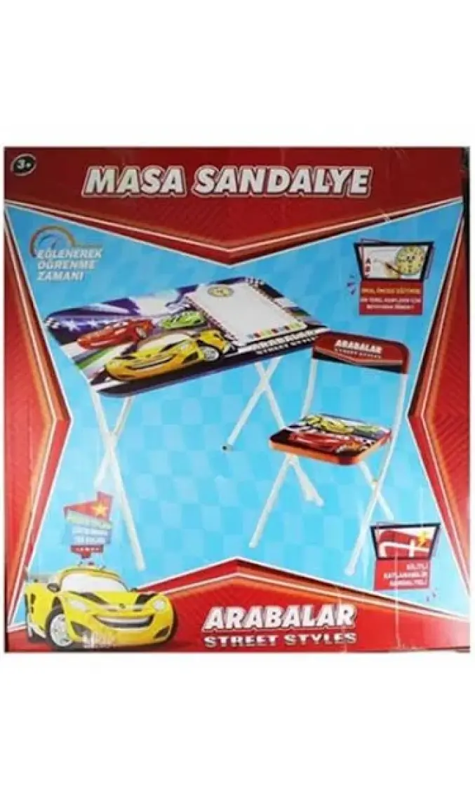 Beren Oyuncak Arabalar Street Styles Çalışma Masası ve Sandalye