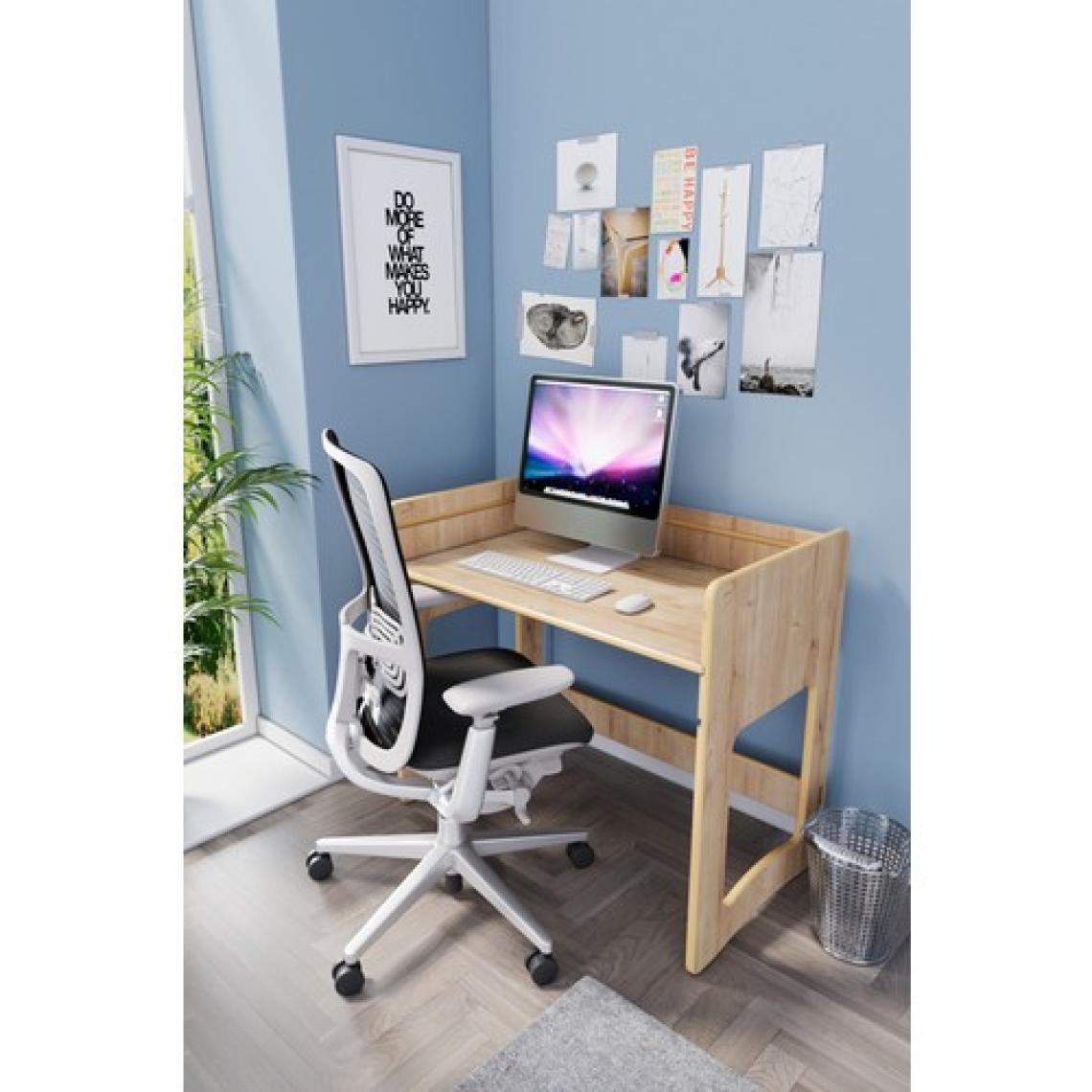 Zeo Wood Design Yükseklik Ayarlı Mdf Çalışma Masası 90*53 cm - Safir Meşe