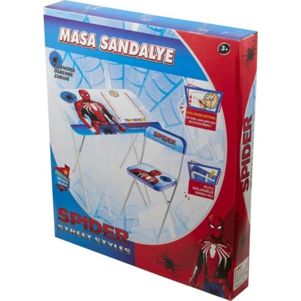 Beren Oyuncak Ders Çalışma Masası + Sandalye -Spiderman