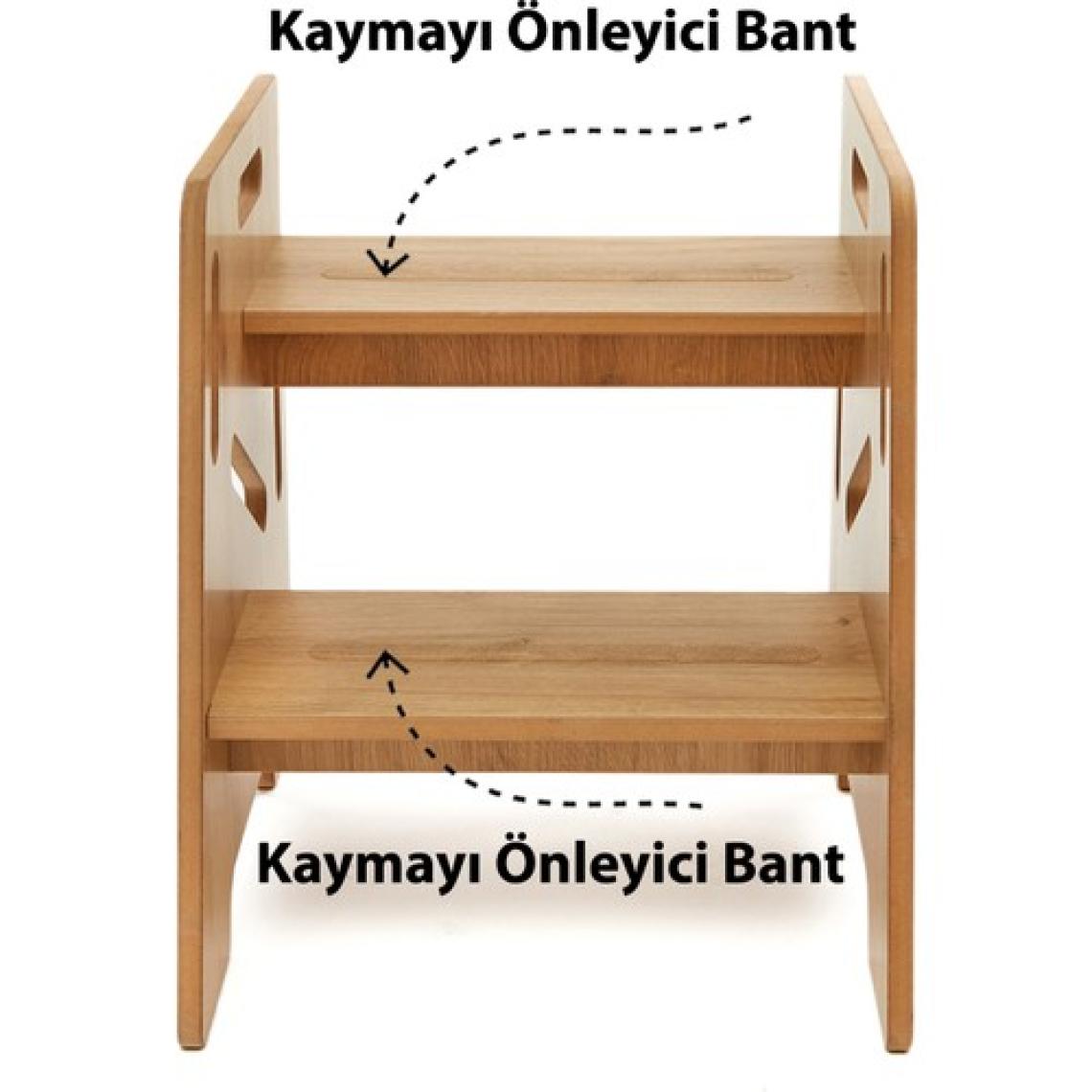 Minera Çocuk / Yetişkin Montessori Ahşap Basamak, Yükseltici, Tabure